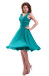 ColsBM Marina Teal Informal Zipper Chiffon Knee Length Sequin Bridesmaid Dresses