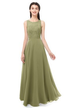 ColsBM Indigo Cedar Bridesmaid Dresses Sleeveless Bateau Lace Simple Floor Length Half Backless