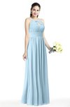 Traditional A-line Jewel Sleeveless Zipper Sash Bridesmaid Dresses