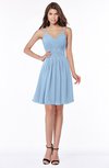 ColsBM Vera Modest A-line Sleeveless Zip up Knee Length Ruching Bridesmaid Dresses