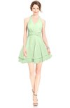 Luxury Fit-n-Flare V-neck Knee Length Ruching Bridesmaid Dresses